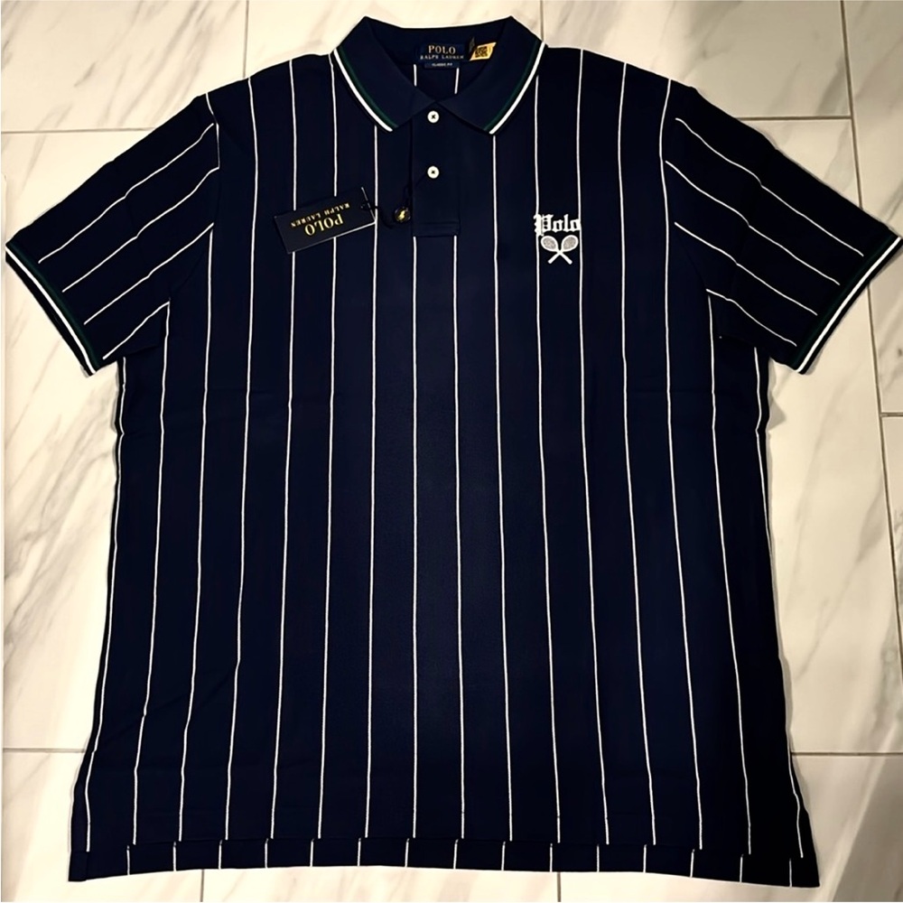 Men’s Polo Ralph Lauren Pin Striped Classic Fit Polo T-Shirt